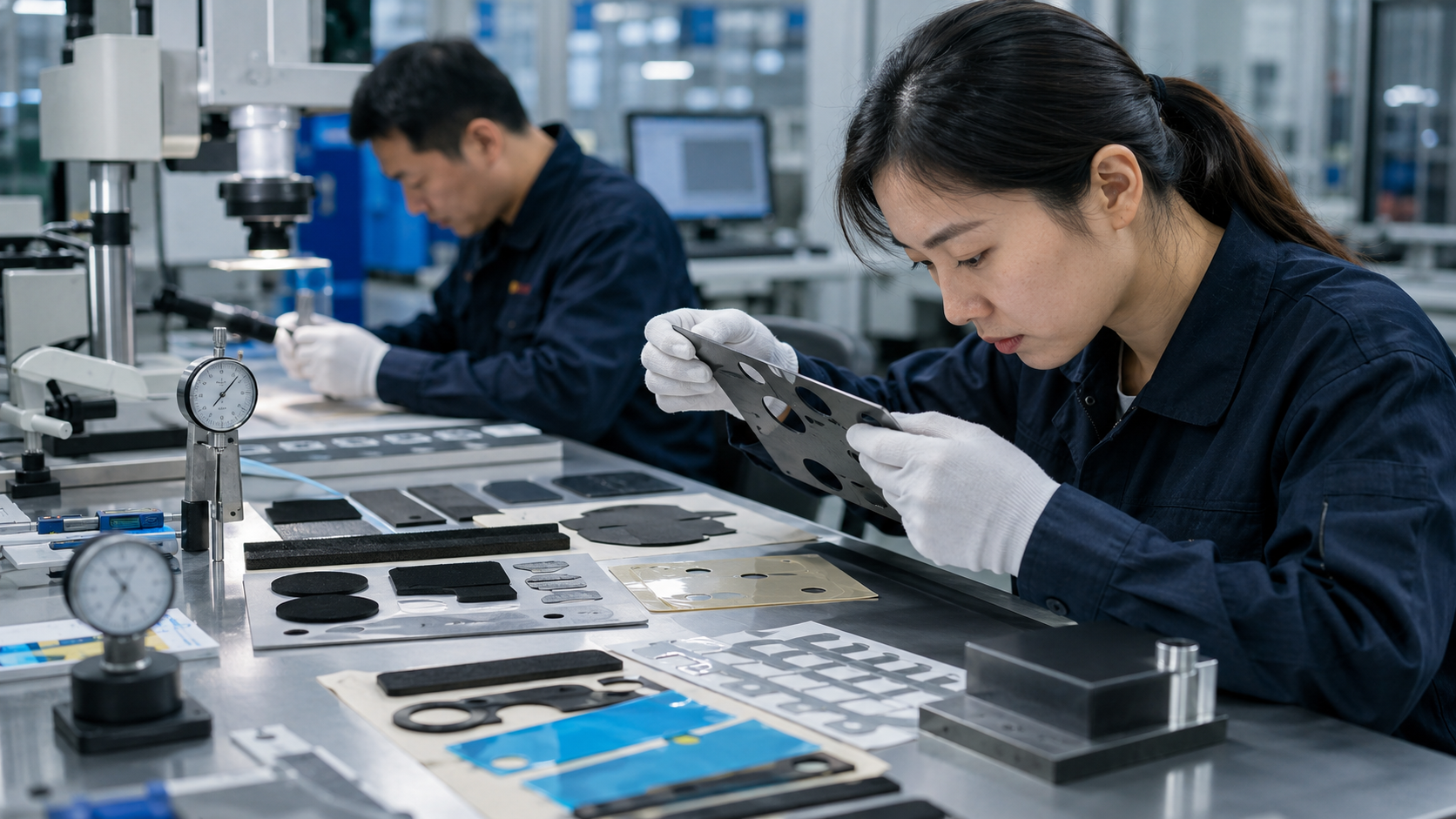 Automotive die cut tolerance and material inspection for Chinese OEM supplier