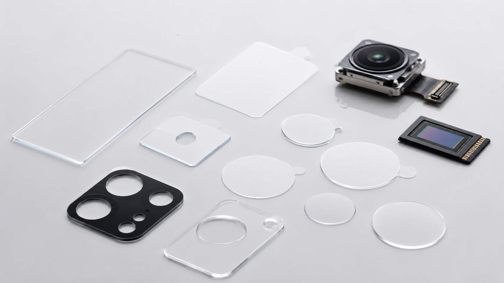 Die-cut optical protective liner components