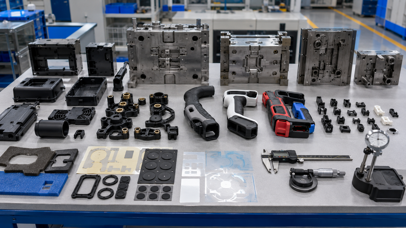 Comparison of conventional injection molding insert molding overmolding and two-shot molding for OEM plastic parts