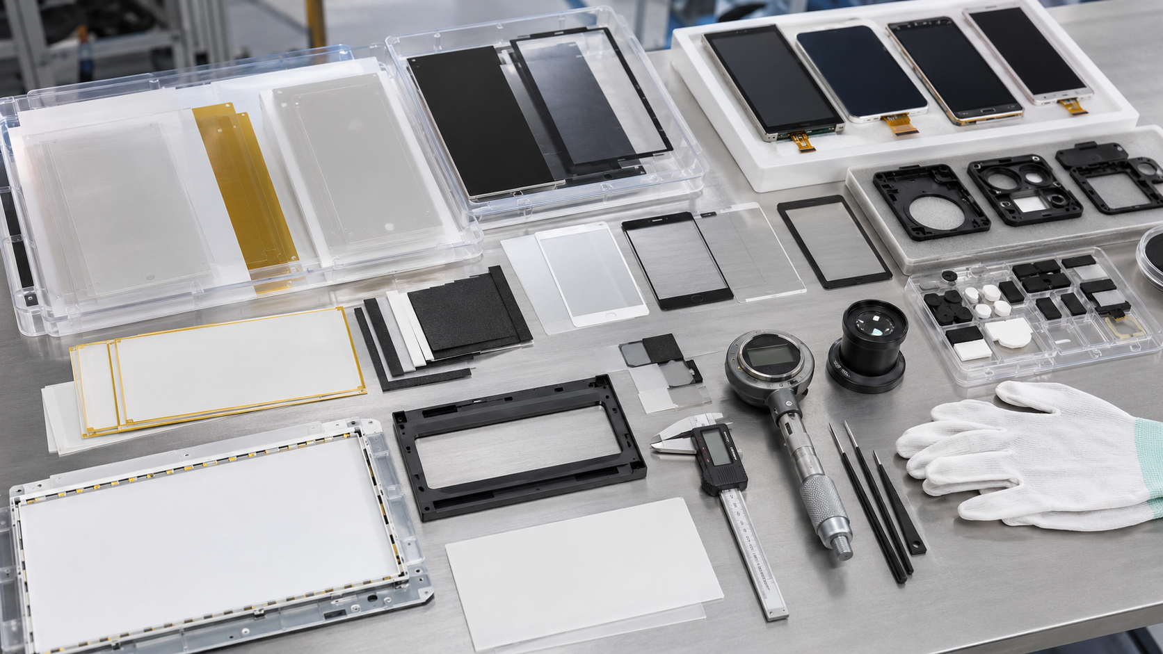 Die cut optical films used in display module assembly