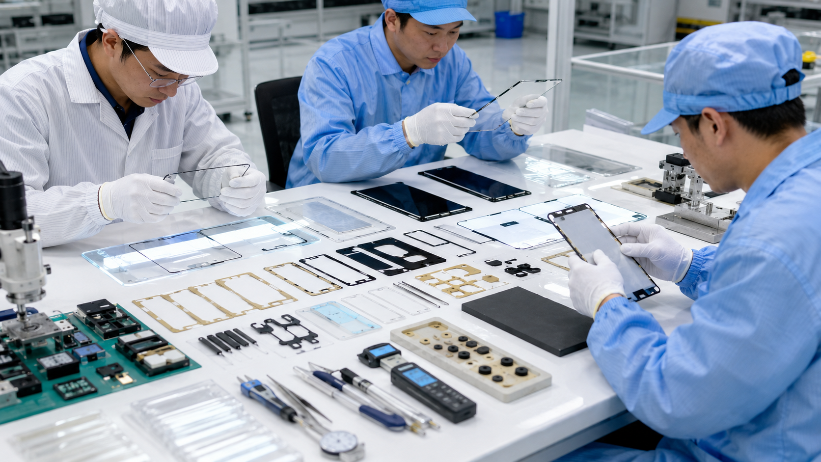 OEM engineering review of die cut optical film OCA and adhesive frames