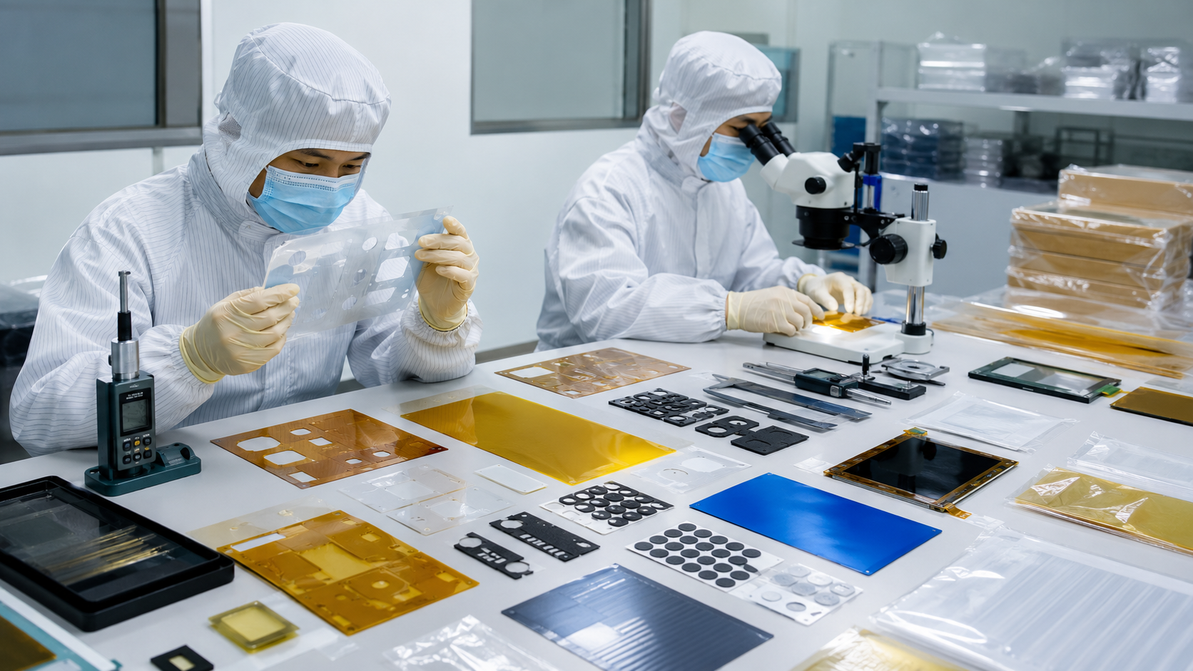 Quality inspection of PET and PI die cut insulation films for electronics