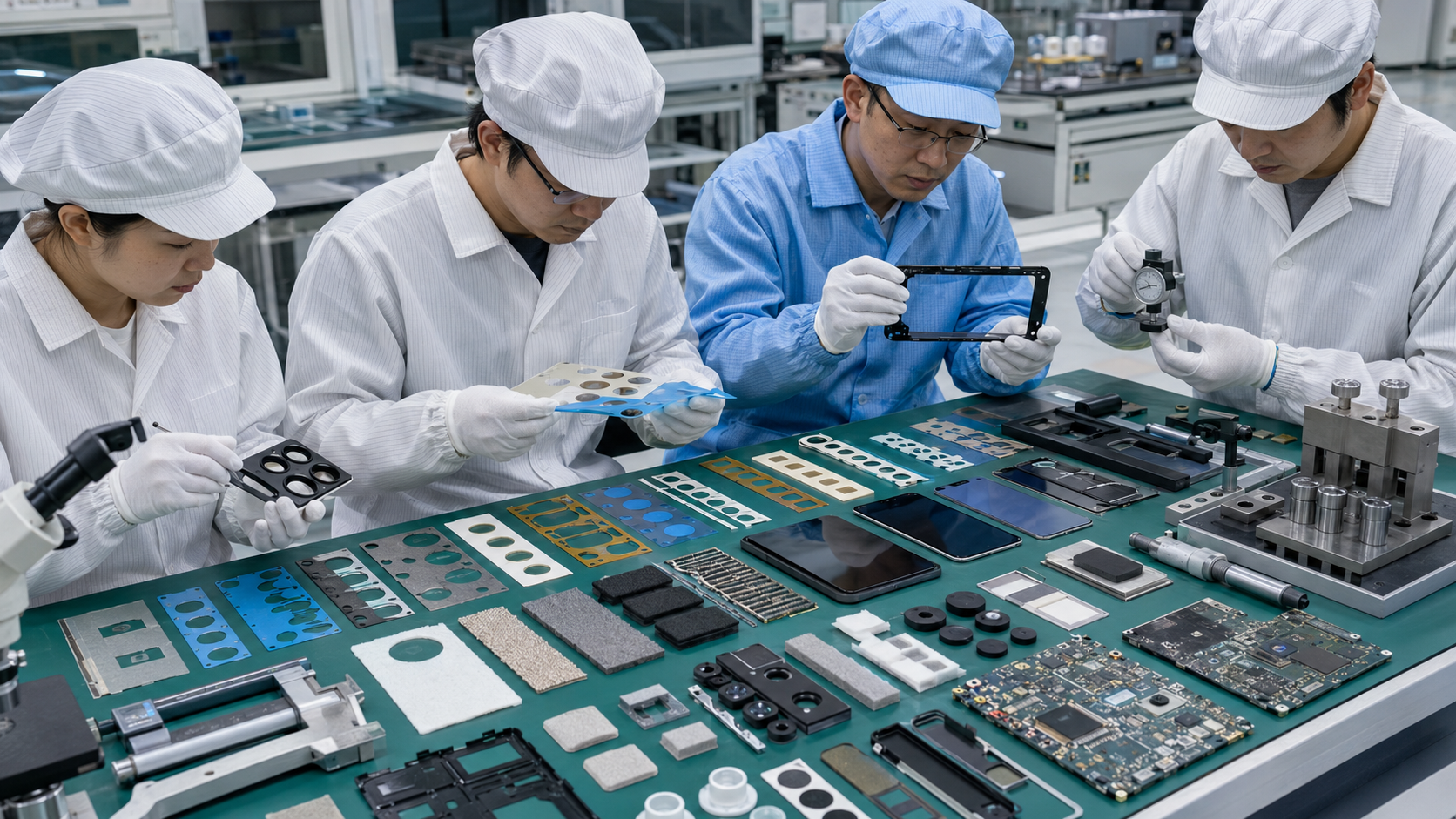 OEM engineering review of consumer electronics die cut foam tape film and insulation parts