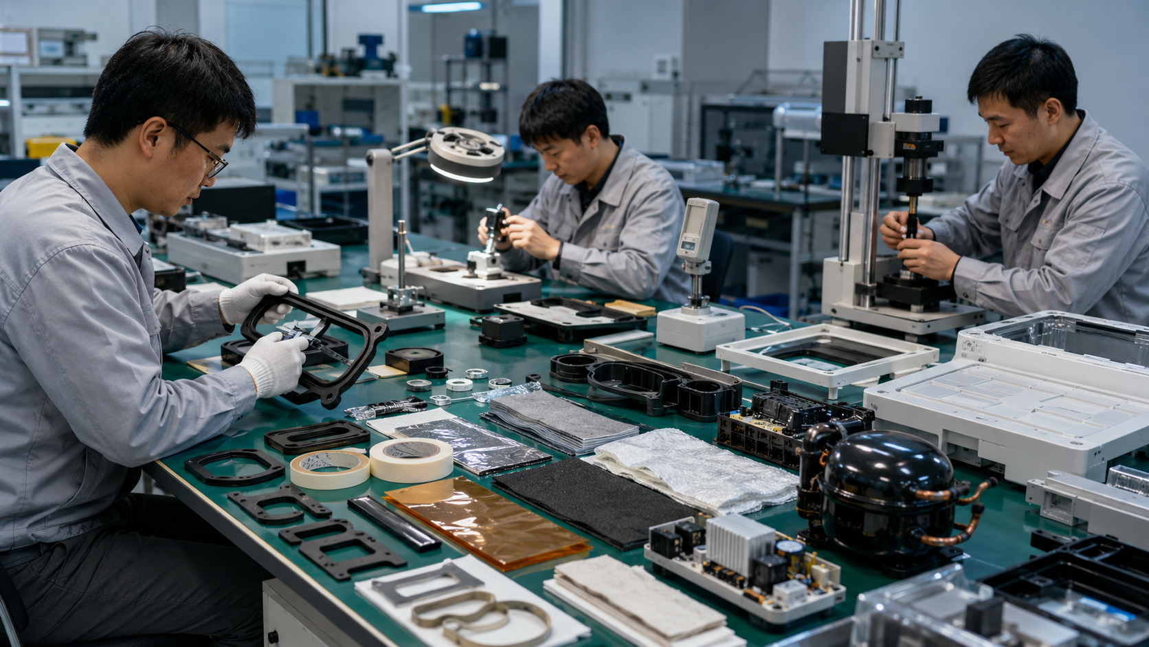 OEM engineering review of appliance foam rubber and adhesive die cut parts