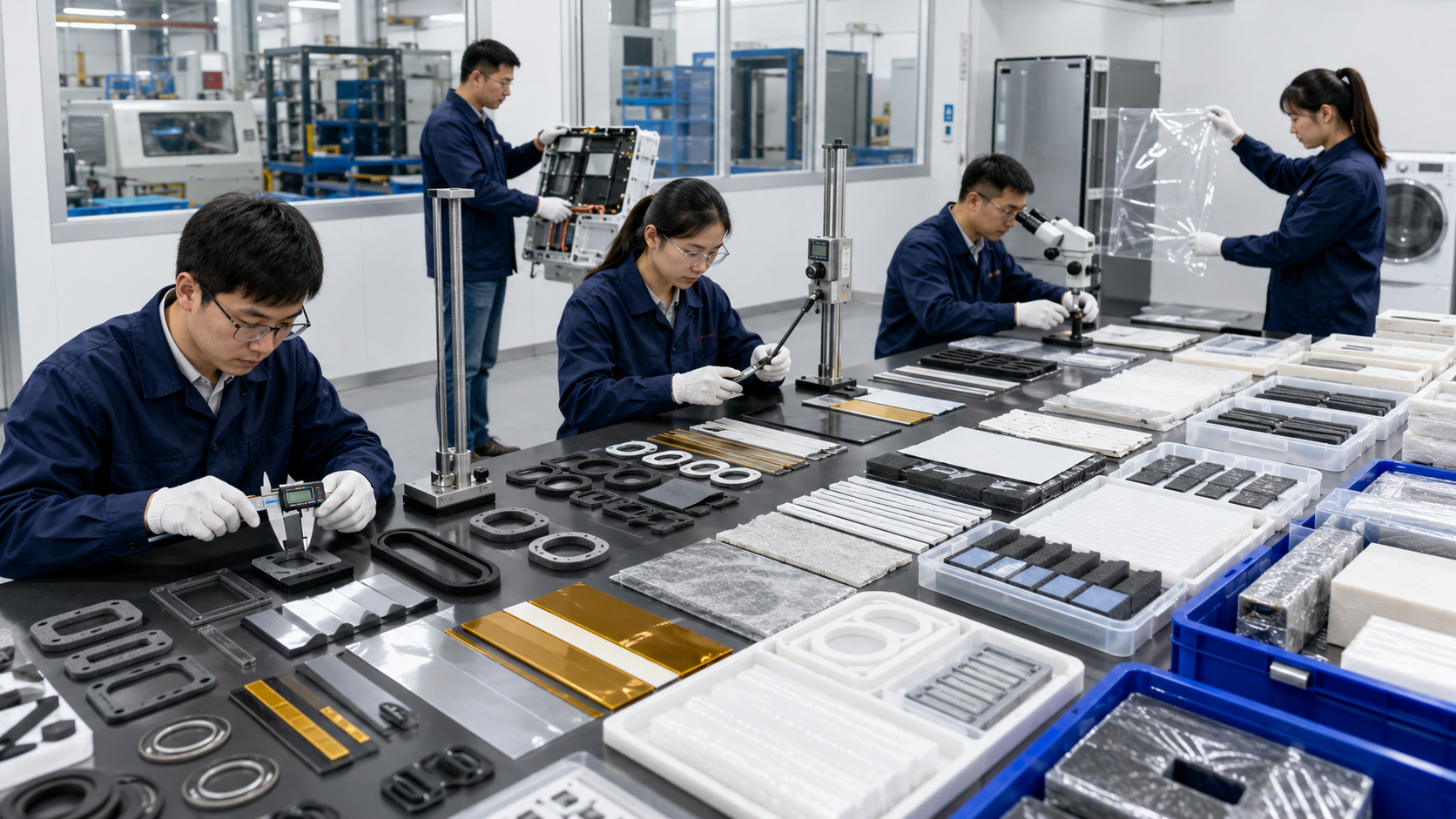 Quality inspection of appliance die cut gaskets foam rubber and insulation parts