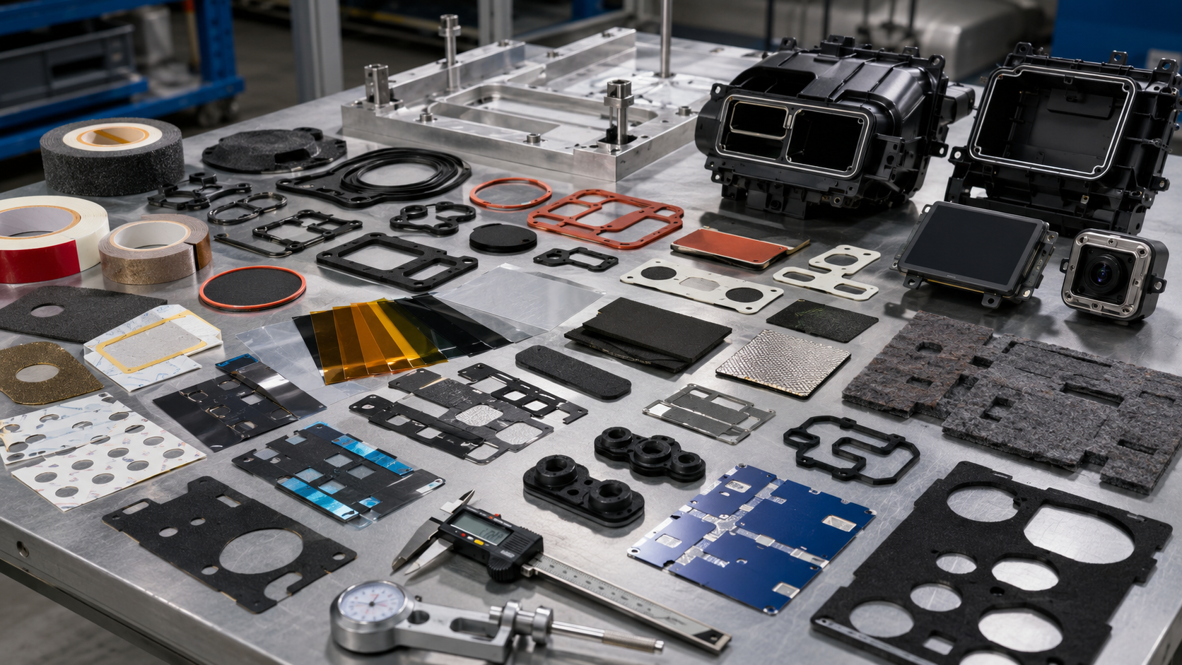 Precision automotive die cut components used throughout vehicle systems