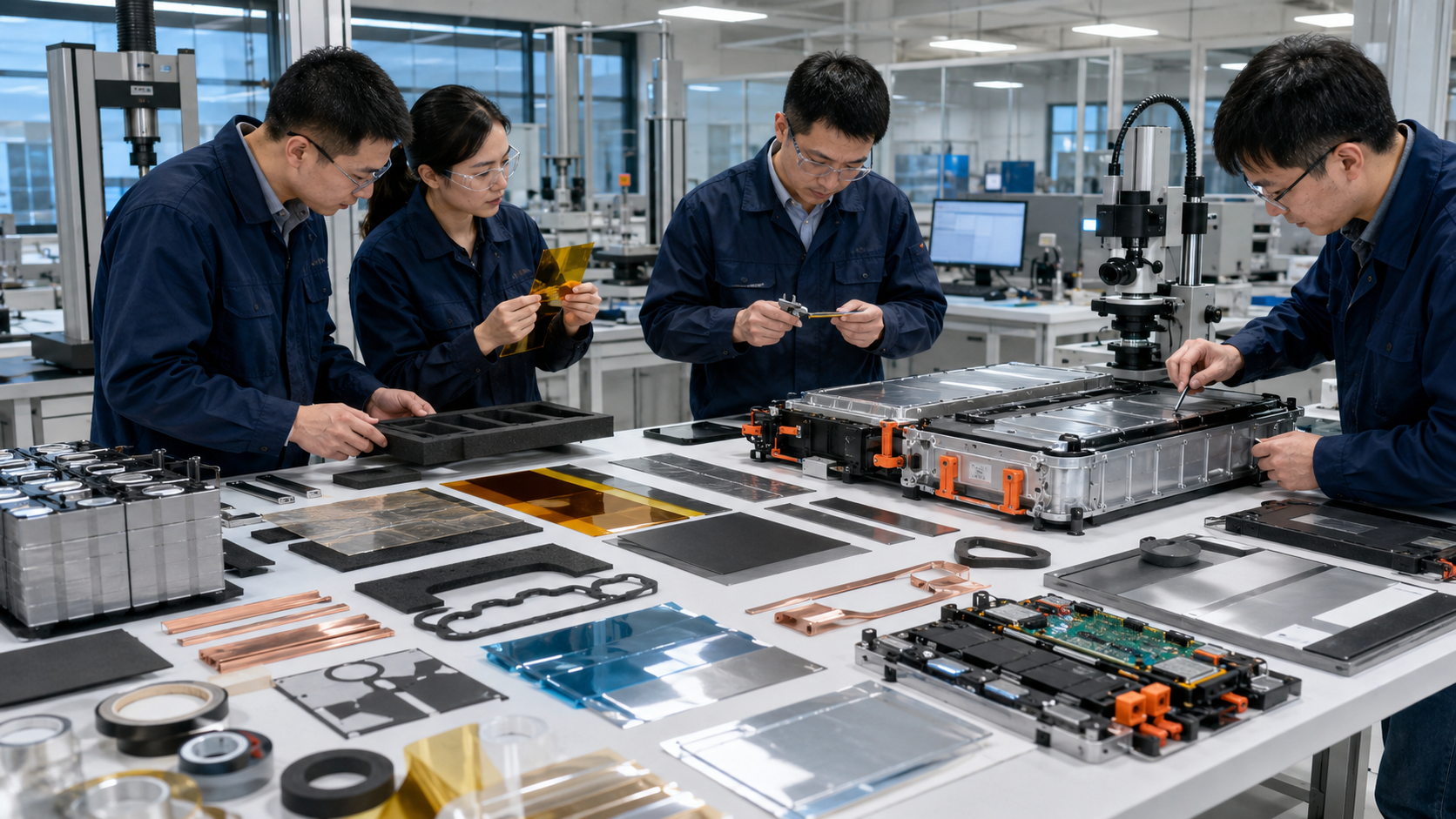 OEM engineering review of EV battery die cut insulation thermal materials and sealing components