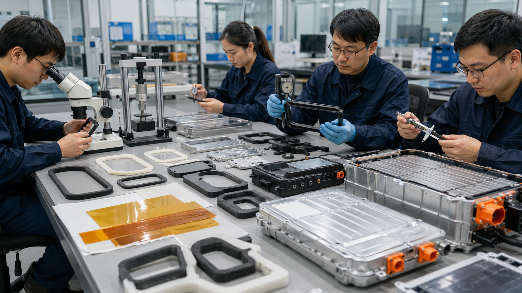 OEM engineering review of EV battery pack foam gaskets rubber seals and sealing design