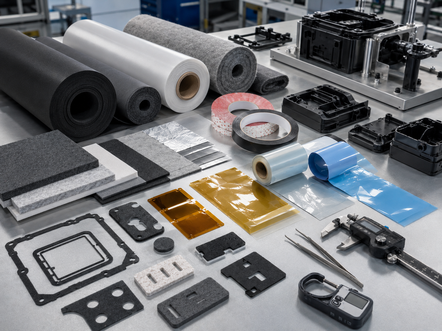 Automotive foam rubber adhesive tape film materials