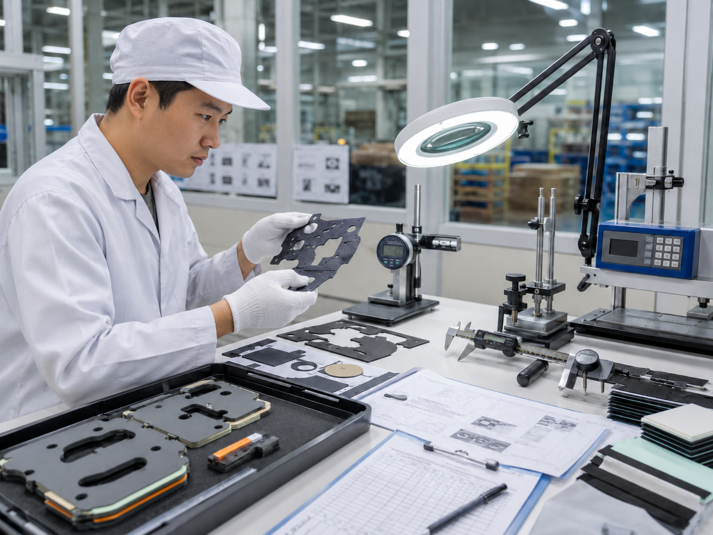 Quality inspection of automotive die cut components