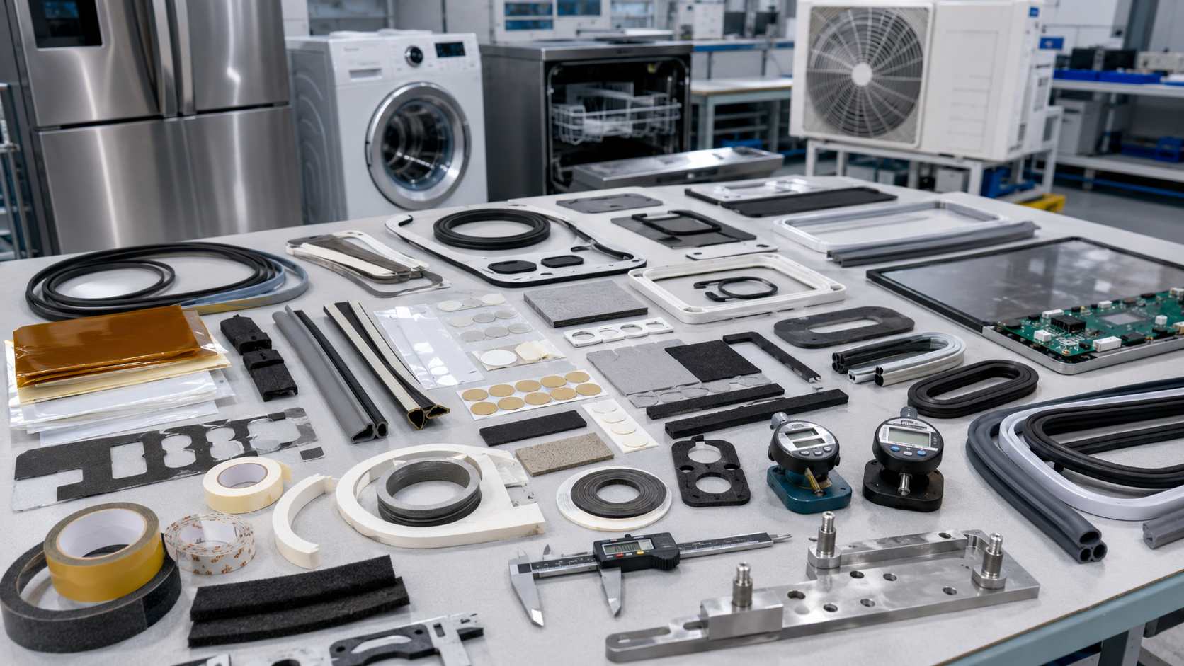Precision die cut components used in modern household appliances