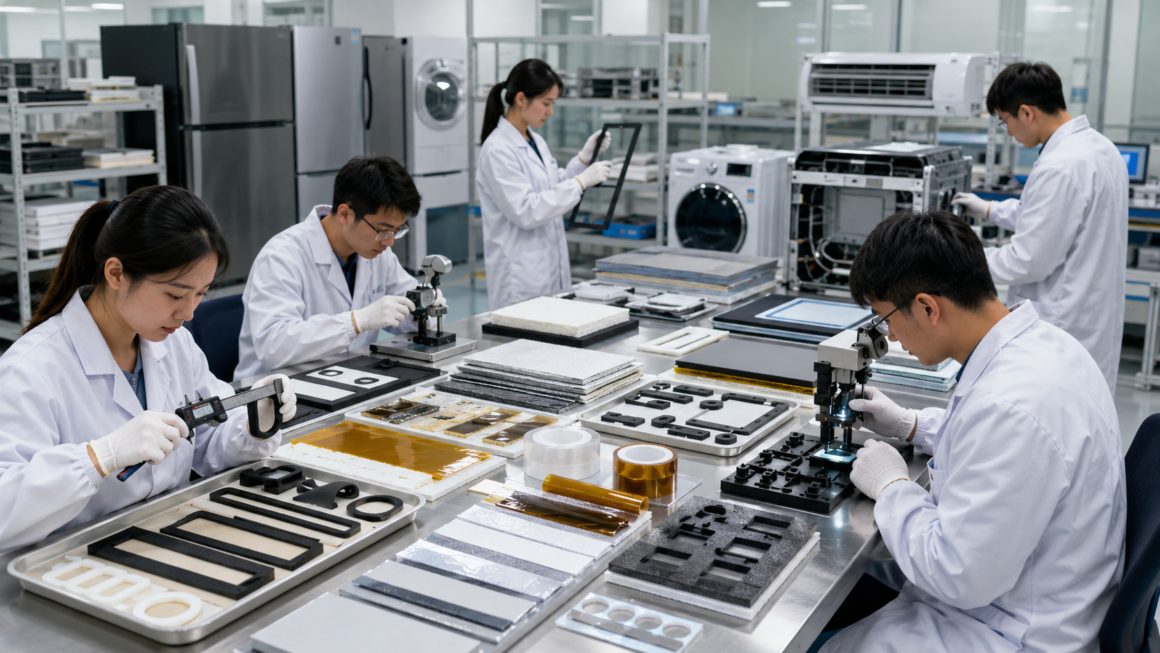 Quality inspection of household appliance precision die cut components