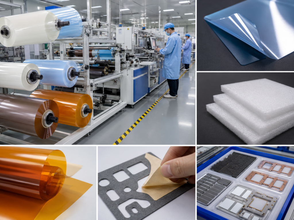Protective Films, Foam Pads and Insulation Materials for Semiconductor Manufacturing Equipment