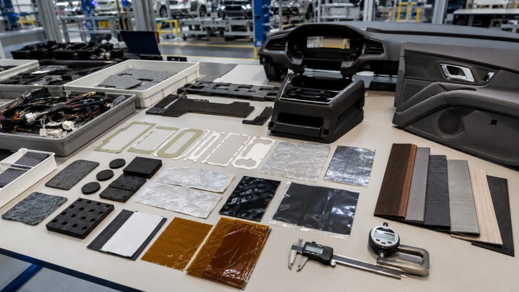 What Die Cut Parts Are Used in Electric Vehicle Interior Assembly?
