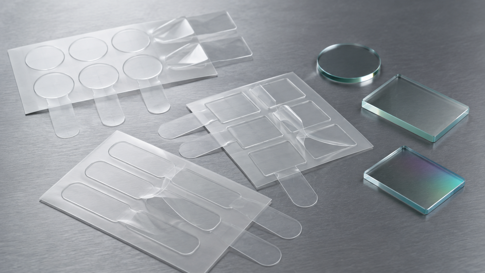 Die-cut protective film for precision optical components