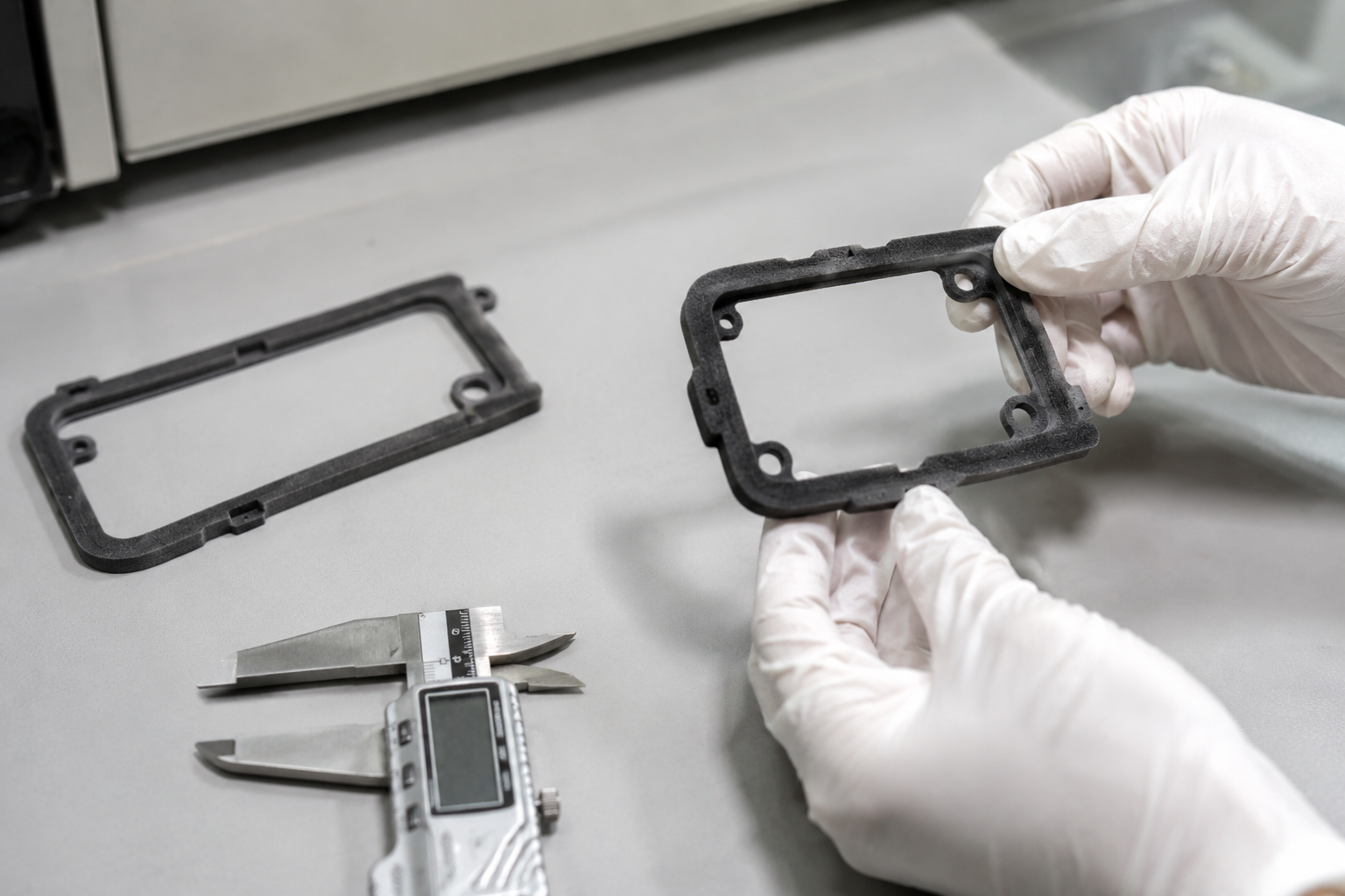 Aging and compression recovery inspection for die-cut foam gaskets
